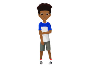 cartoon young boy