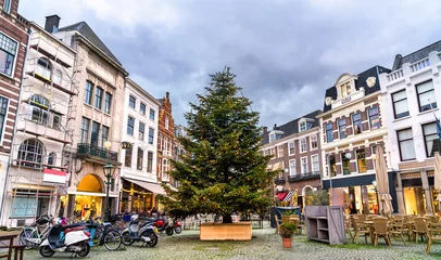 Fototapeten Christmas Tree at the Plaats square in the Hague, the Netherlands © Leonid Andronov