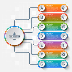 Abstract 3D Paper Infographics. Business template .Vector illustration