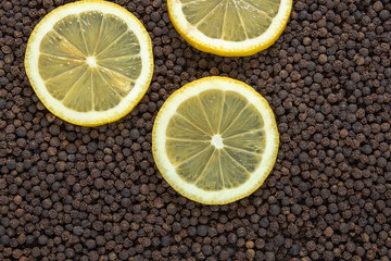 Natural chocolate with pepper and lemon. Ingredients. Gourmet food. Selective focus, top view.