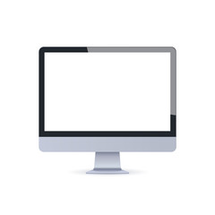 Modern desktop monitor mockup blank empty screen - obrazy, fototapety, plakaty
