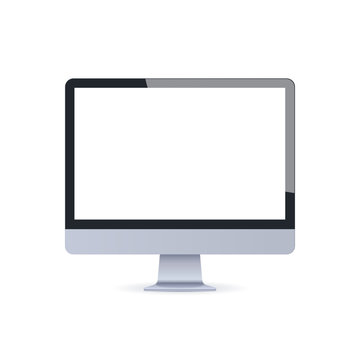 Modern desktop monitor mockup blank empty screen