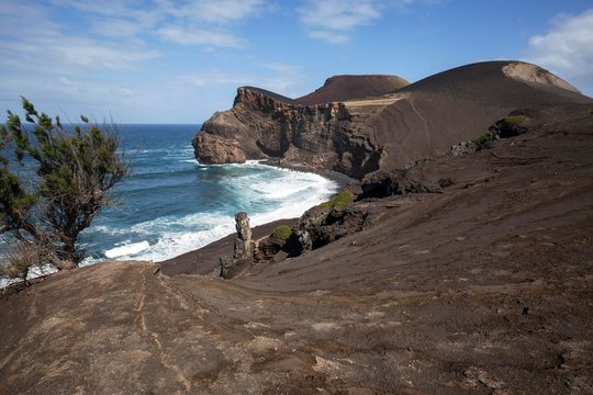 Volcanic landscape, Vulcao dos Capelinhos, Ponta dos Capelinhos, Capelo, Island of Faial, Azores, Portugal, Europe