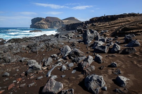 Volcanic landscape, Vulcao dos Capelinhos, Ponta dos Capelinhos, Capelo, Island of Faial, Azores, Portugal, Europe