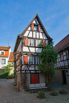 Sch&ouml;nes Fachwerkhaus in Mosbach, Baden-W&uuml;rttemberg, Deutschland 