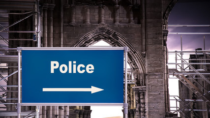 Obraz premium Sign 376 - Police
