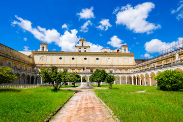 Beautiful cloister and gardens of San Martino (Certosa di San Martino or chartreuse of Saint...