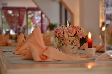 Naklejka na ściany i meble wedding decoration on table