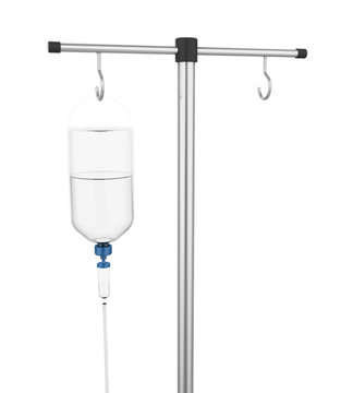 Medical IV Poles Stand Isolated