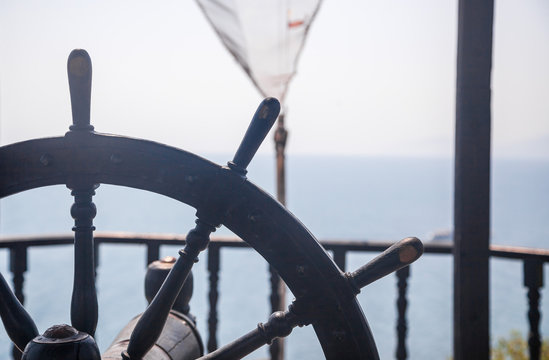 Ship steering wheel, helm