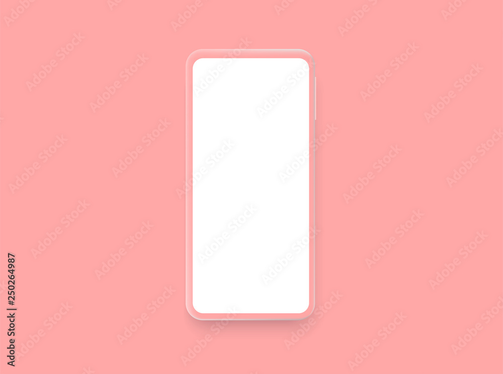 Leinwandbilder smartphone. realistic vector mockup phone for visual ui app demonstration.