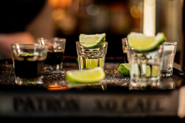 Tequila and Vodka shot tray