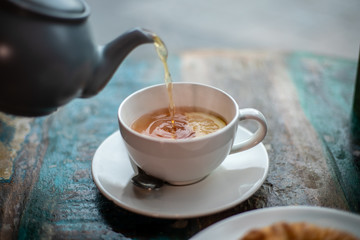 Tea being poured