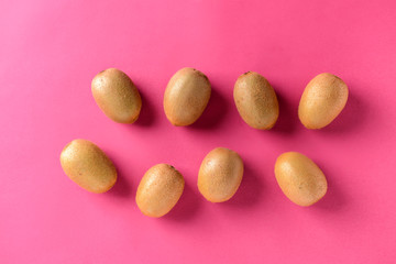 Tasty ripe kiwi on color background