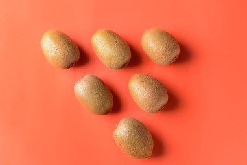 Tasty ripe kiwi on color background