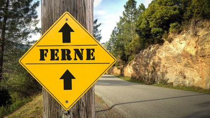 Schild 349 - Ferne