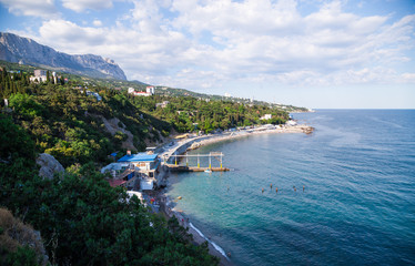 Fototapeta na wymiar Black sea coast in Crimea