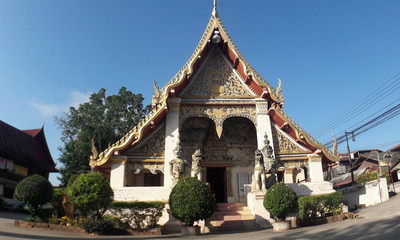 Fototapeta premium Sri khun Muang temple in Chiang Khan, measure old 