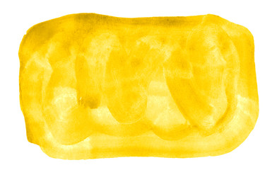 Yellow watercolor abstract background, stain, splash paint, stain, divorce. Vintage paintings for design and decoration. With copy space for text.