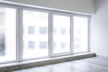 Fototapeta premium Big window in empty room