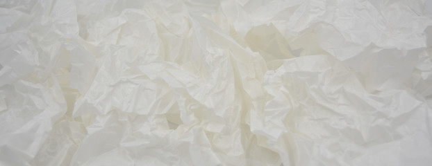 crumped wax paper white background