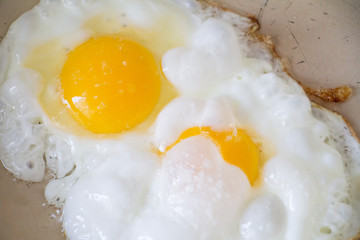 fried egg in pan