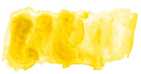 Yellow watercolor abstract background, stain, splash paint, stain, divorce. Vintage paintings for design and decoration. With copy space for text.