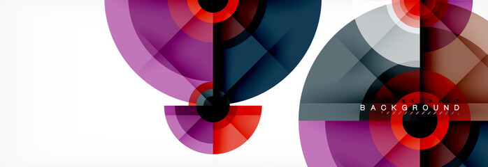 Geometric circle abstract background, creative geometric wallpaper.