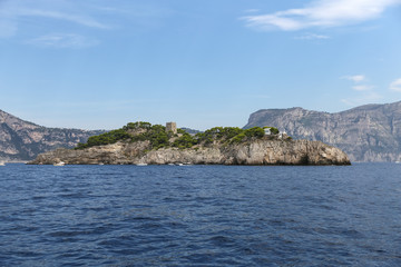 Island in Amalfi Cost, Naples, Italy