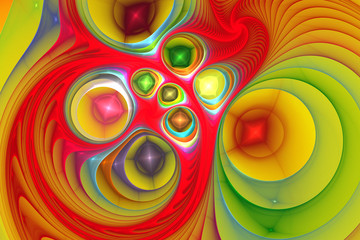 Fraktal fractal wallpaper black and colorful geometric shapes illustrate space universe magic...