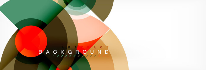 Obraz premium Circle geometric composition abstract background design, cover, template, brochure, flyer.