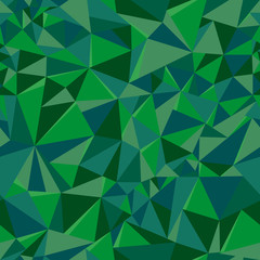 Seamless pattern for a background consisting of randomly arranged triangles; the texture is similar to green crystals