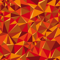 Seamless pattern for a background consisting of randomly arranged triangles, the texture is similar to orange crystals