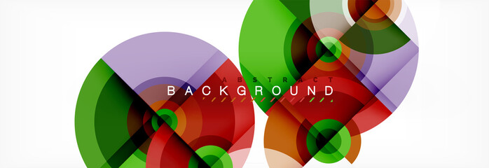 Round shapes vector abstract background. Trendy circle shapes composition vector