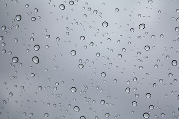 water drops on glass
