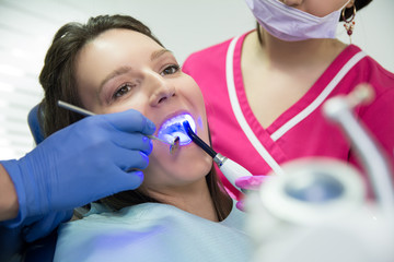 Close-up of a Dental treatment