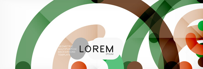 Round linear circle shapes background