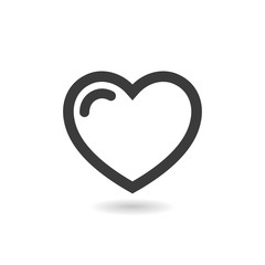 Icon of heart isolated on white background