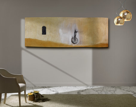 Ambiente con poltroncina, quadro e lampade