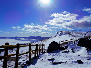 冬の北海道美幌峠