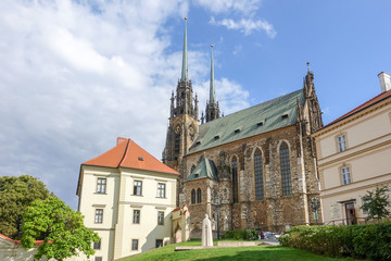 BRNO, CZECH REPUBLIC - July 25, 2017: Cathedral of St. Peter and Paul in Brno, Czech Republic