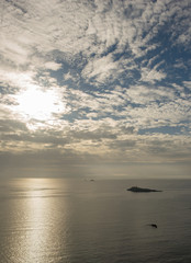 The Mediterranean sea next to the village of ibiza