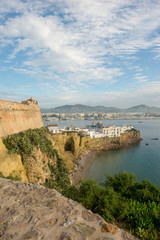 Fototapeta premium The Mediterranean sea next to the village of ibiza
