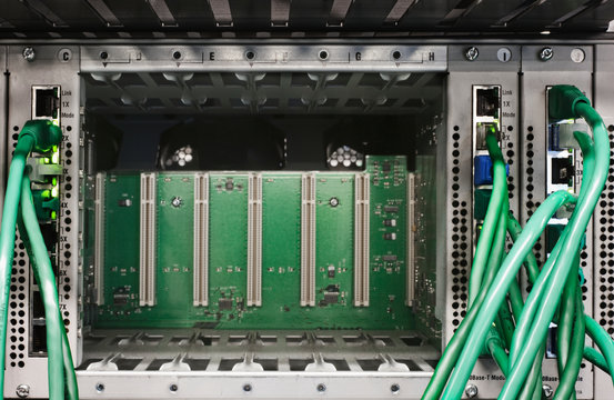 Close up of computer cords