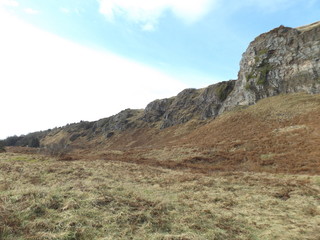 landscape with mountains and blue sky