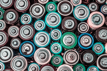 used disposable drain batteries of various size