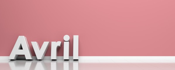 fond calendrier mois d'avril