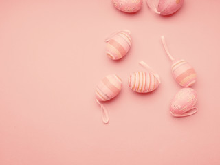 Easter concept background with colorful eggs