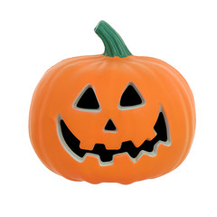 Halloween pumpkin isolated on white with clipping path