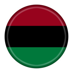 Button illustration African American flag isolated on a white background with clipping path